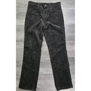 Vintage Rustler Corduroy Pants Men 34x32 Black 80s Cowboy Workwear USA‎ Made